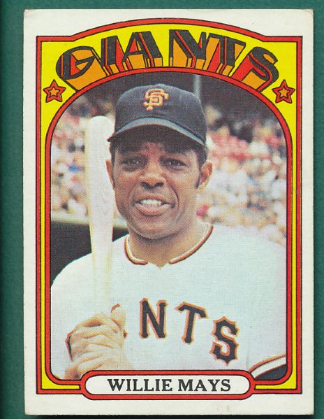 1972 Topps #49 & #50 Willie Mays 2 Card Lot