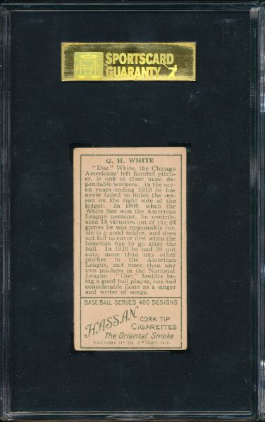 1911 T205 White Hassan Cigarettes SGC 40