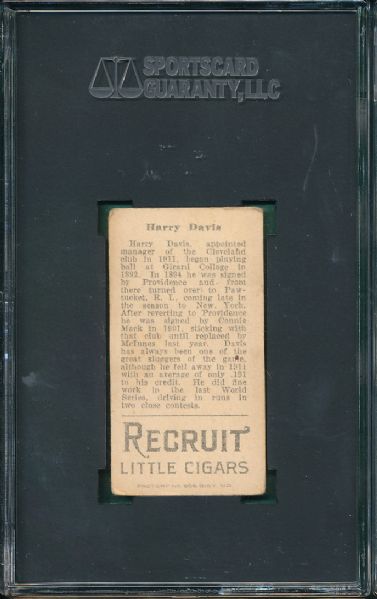 1912 T207 Davis Recruit Cigarettes SGC 40