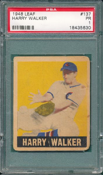 1948 Leaf #137 Harry Walker *Short Print* PSA 1