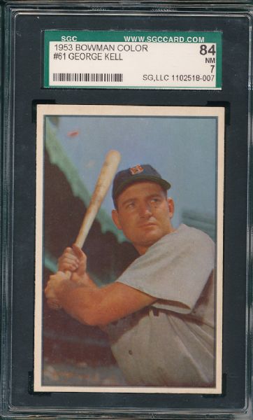 1953 Bowman Color #61 George Kell SGC 84