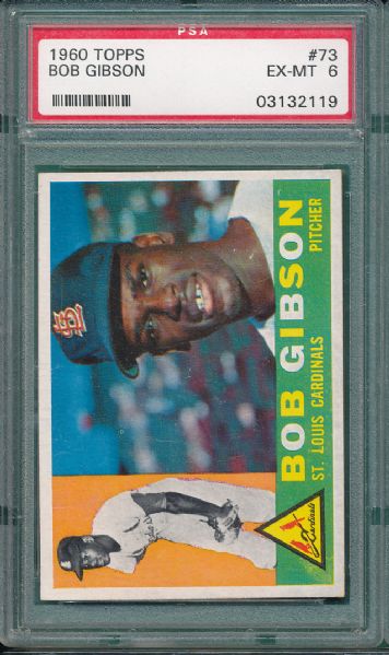 1960 Topps #73 Bob Gibson PSA 6