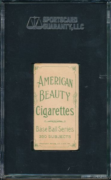 1909-1911 T206 Ganzel American Beauty Cigarettes SGC 40