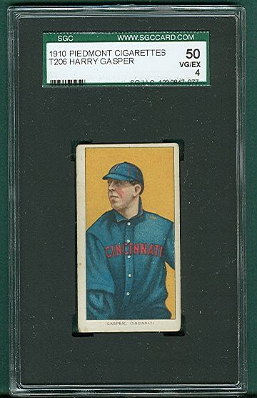 1909-1911 T206 Gasper Piedmont Cigarettes SGC 50