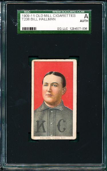 1909-1911 T206 Hallman Old Mill Cigarettes SGC A