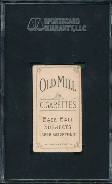 1909-1911 T206 Hallman Old Mill Cigarettes SGC A