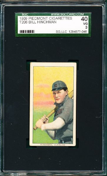 1909-1911 T206 Hinchman Piedmont Cigarettes SGC 40