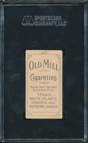 1909-1911 T206 Howard, Ernie Old Mill Cigarettes SGC 40