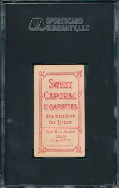 1909-1911 T206 Howell, Portrait Sweet Caporal Cigarettes Factory 25 SGC 30 *Missing Red Ink*