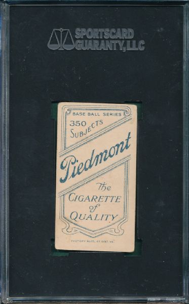 1909-1911 T206 Howell, Portrait Piedmont Cigarettes  SGC 45