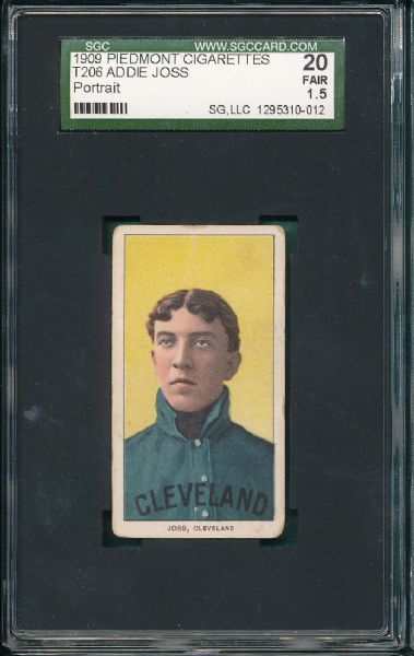 1909-1911 T206 Joss, Portrait Piedmont Cigarettes SGC 20