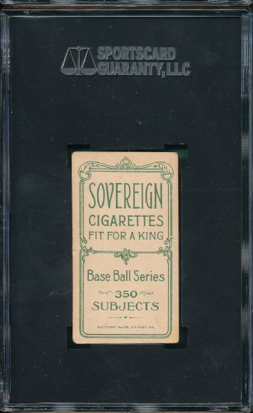 1909-1911 T206 Kling Sovereign Cigarettes SGC A