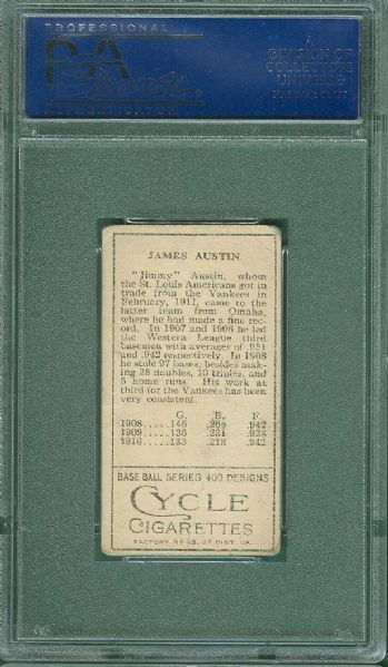 1911 T205 Austin Cycle Cigarettes PSA 3