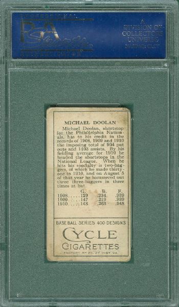 1911 T205 Doolan Cycle Cigarettes PSA 2