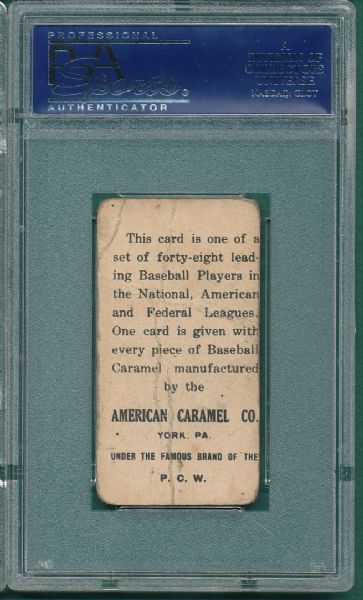 1915 E106 American Caramels Johnny Evers PSA 1