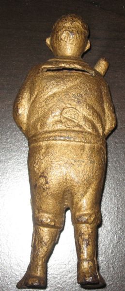 1910s Cast Iron Bank of Baseball Player