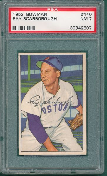 1952 Bowman #140 Ray Scarborough PSA 7