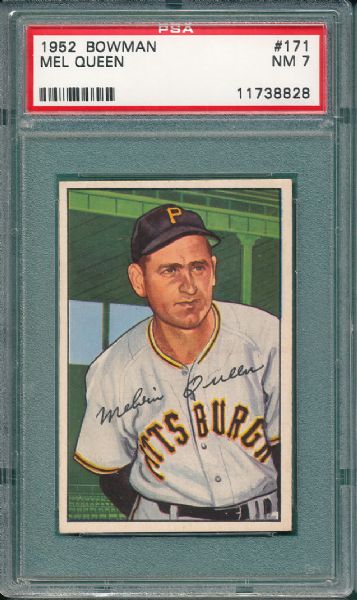 1952 Bowman #171 Mel Queen PSA 7