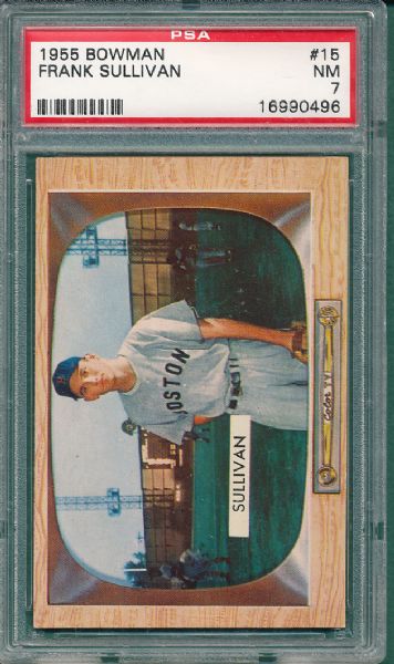 1955 Bowman #15 Frank Sullivan PSA 7