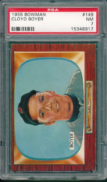 1955 Bowman #149 Cloyd Boyer PSA 7