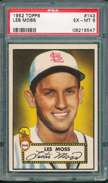 1952 Topps #143 Les Moss PSA 6