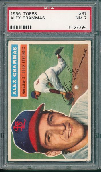 1956 Topps #37 Alex Grammas PSA 7