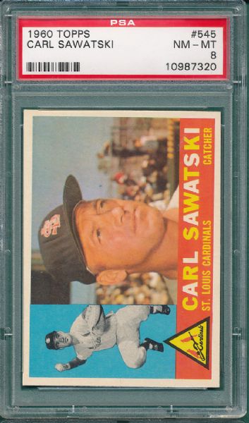 1960 Topps #545 Carl Sawatski Hi # PSA 8