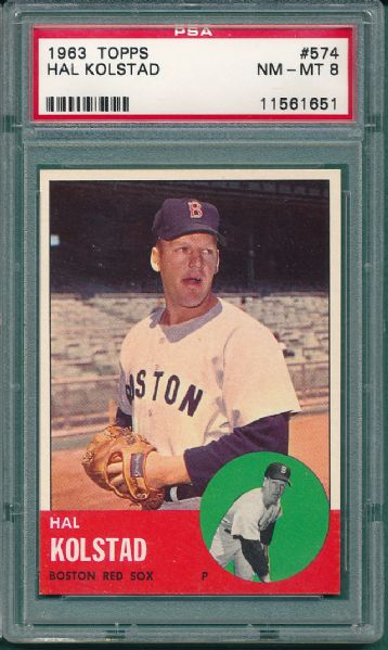 1963 Topps #494 Phil Regan PSA 8