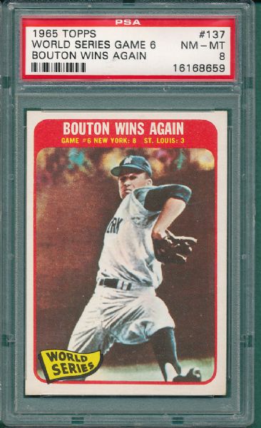 1965 Topps #133 World Series Game #6 PSA 8