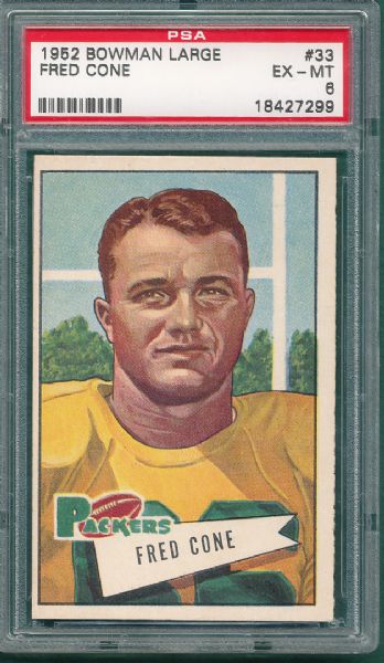 1952 Bowman Large #33 Fred Cone PSA 6