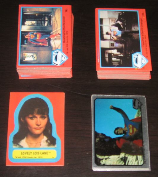 1978 Topps Superman 1 & 2 plus 1980 Superman II Complete Sets W/Stickers & Foils