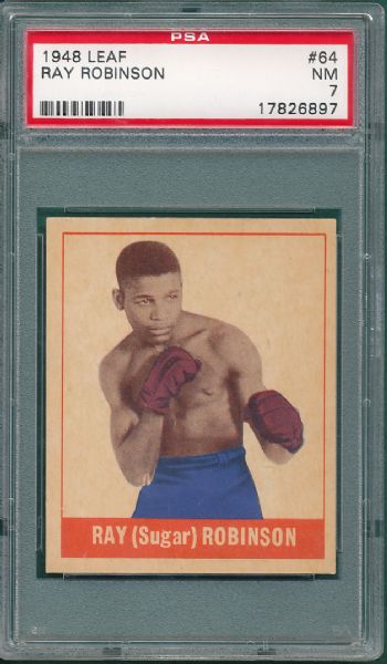 1948 Leaf Boxing #64 Sugar Ray Robinson PSA 7