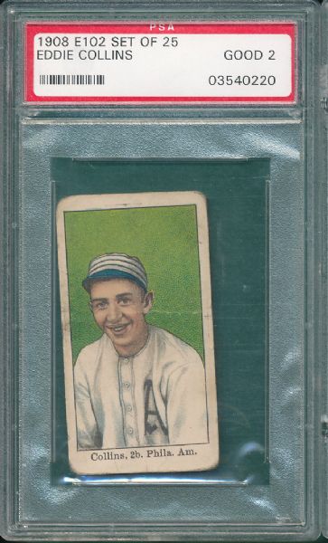 1908 E102 Eddie Collins PSA 2