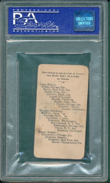 1908 E102 Eddie Collins PSA 2