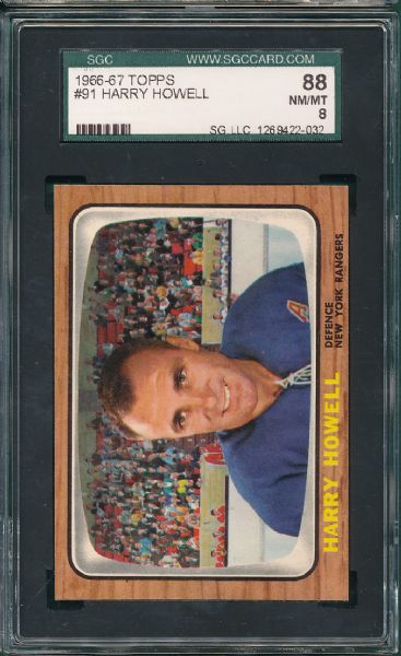 1966-67 Topps #91 Harry Howell SGC 88