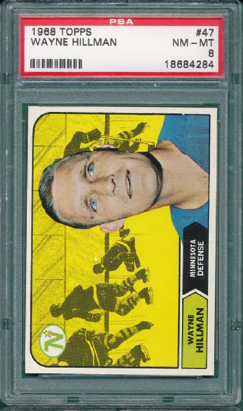 1968-69 Topps #47 Wayne Hillman PSA 8