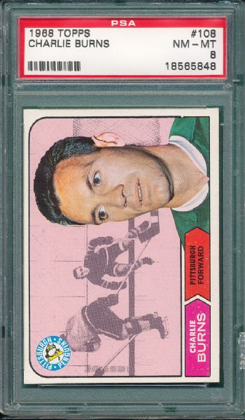 1968-69 Topps #108 Charlie Burns PSA 8