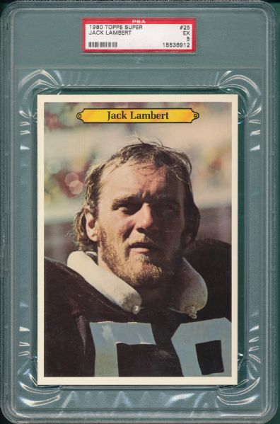 1980 Topps Super FB 3 Card Lot PSA Jack Lambert