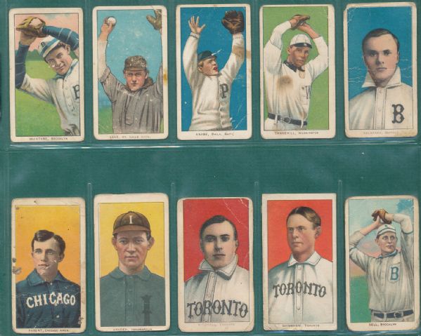 1909-1911 T206 20 Card Lot,  Low Grade W/ Southern Leaguer