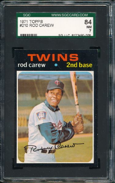 1971 Topps #210 Carew SGC 84