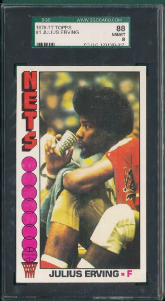 1976 Topps BSKT #1 Julius Dr. J  Erving SGC 88