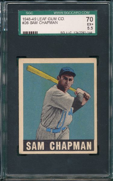 1948 Leaf #26 Sam Chapman SGC 70