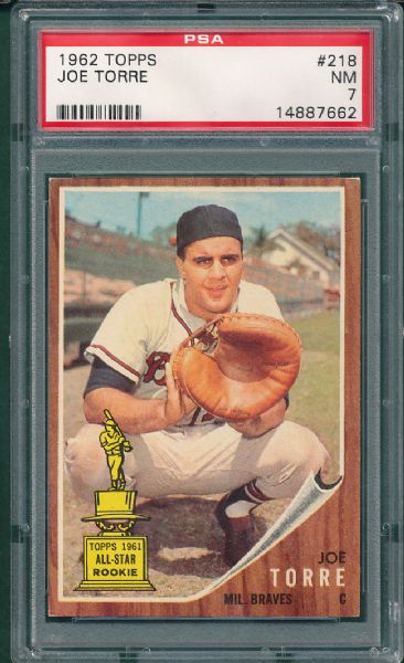 1962 Topps #218 Joe Torre PSA 7 *Rookie*