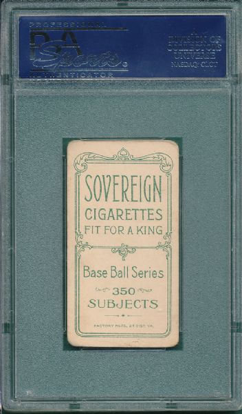 1909-1911 T206 John Titus Sovereign Cigarettes PSA 3