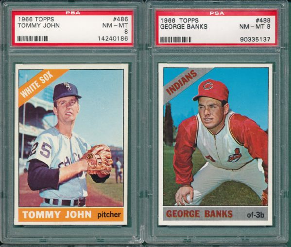 1966 Topps 4 Card Lot PSA 8