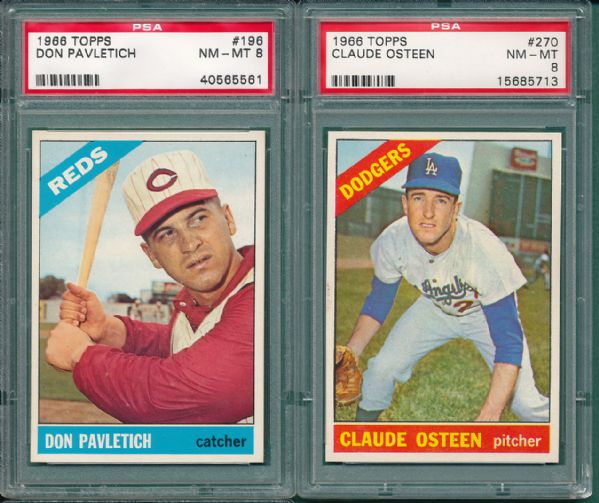 1966 Topps 5 Card Lot PSA 8