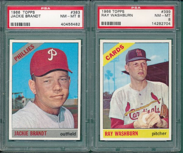 1966 Topps 5 Card Lot PSA 8