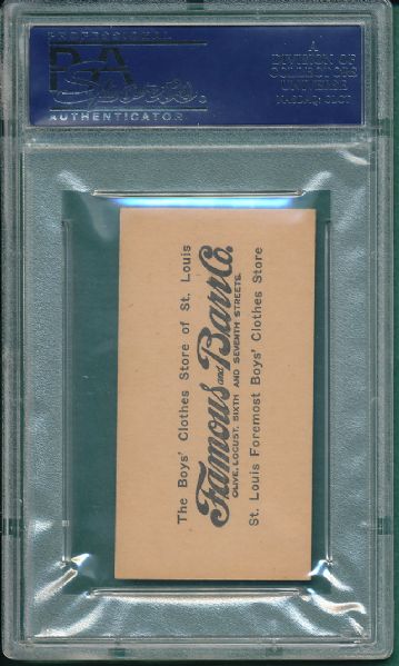 1916 Famous and Barr #197 Steve Yerkes PSA 8.5 NM/MT+