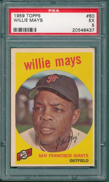 1959 Topps #50 Willie Mays PSA 5