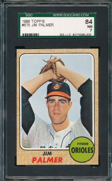 1968 Topps #575 Jim Palmer Hi # SGC 84